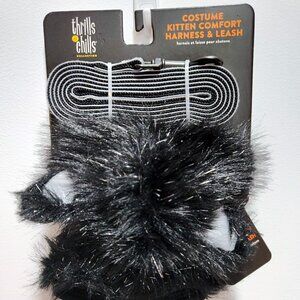 Thrills & Chills, Kitten Costume Comfort Harness & Leash, Black